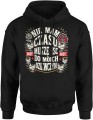 Kury z kurami Nie mam czasu muszę iść do moich dziewczyn Męska bluza z kapturem 
czarna 