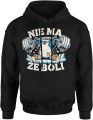 Treningowa Siłownia Trening Fitness Zumba Nie Ma Że Boli Pingwin Z Pingwinem Męska bluza z kapturem 
czarna 