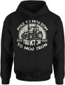Traktor z traktorem rolnik dla rolnika Męska bluza z kapturem 
czarna 