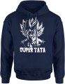Super Tata Dragon Ball Son Goku Męska bluza z kapturem granatowa 