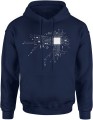 Procesor Układ Scalony Męska bluza z kapturem granatowa 
