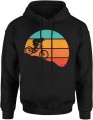 Rower w górach Męska bluza z kapturem 
czarna 