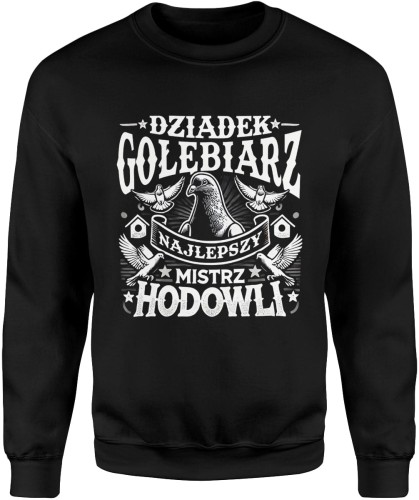 Dziadek gołębiarz Męska bluza czarna 