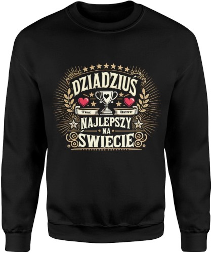 Najlepszy dziadek na świecie Męska bluza czarna 