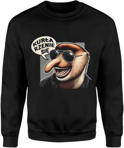 Janusz nosacz wieczór kawalerski kurła rzenie się Męska bluza 
czarna 
