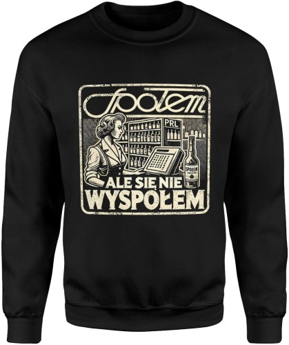 Społem ale się nie wyspołem spoołem Męska bluza  
czarna 