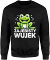 Żajebisty Wujek z żabą Męska bluza czarna 