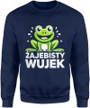 Żajebisty Wujek z żabą Męska bluza granatowa 