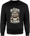 Bóbr Ku*wa z bobrem Męska bluza czarna 