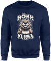 Bóbr Ku*wa z bobrem Męska bluza granatowa 
