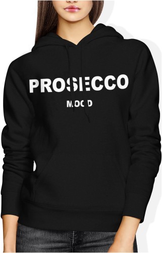 Prosecco Mood Aperol Damska bluza z kapturem czarna 
