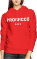 Prosecco Mood Aperol Damska bluza z kapturem czerwona 