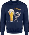 Piwo Friday Piątek Weekend czaszka szkielet Męska bluza granatowa 