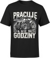 Pracuje na hektary a nie na godziny traktor Męska koszulka czarna 
