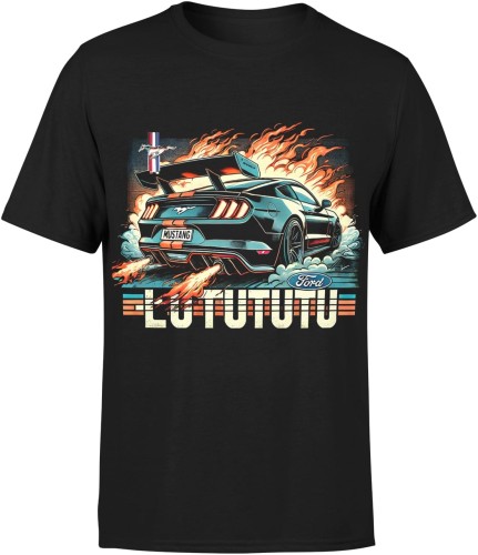 Łutututu Ford Mustang Męska koszulka  czarna 