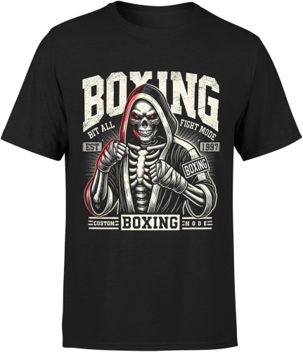 Boks Bokserska Boxing Męska koszulka czarna 