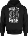 Born to ride ścigacz Męska bluza z kapturem czarna 