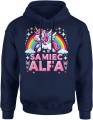 Jednorożec Samiec Alfa Z Koniem Męska bluza z kapturem granatowa 