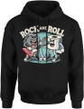 Rock And Roll Męska bluza z kapturem 
czarna 