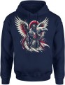 Husaria Orzeł Męska bluza z kapturem granatowa 
