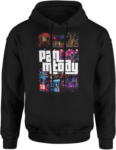 Pan Młody dla Pana Młodego Męska bluza z kapturem czarna 