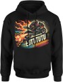 Łutututu ścigacz motor Męska bluza z kapturem czarna 