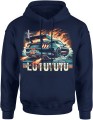 Łutututu Ford Mustang Męska bluza z kapturem granatowa 