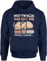 Kapibara Capybara Motywacja Ładuje Się Męska bluza z kapturem granatowa 