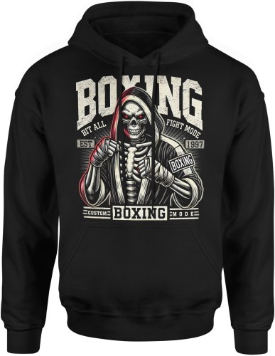 Boks Bokserska Boxing Męska bluza z kapturem czarna 