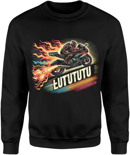 Łutututu ścigacz motor Męska bluza czarna 