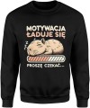 Kapibara Capybara Motywacja Ładuje Się Męska bluza czarna 