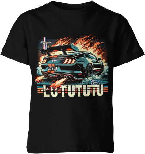Łutututu Ford Mustang Dziecięca koszulka  czarna 