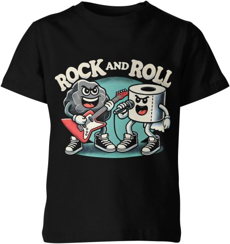 Rock And Roll Dziecięca koszulka czarna 
