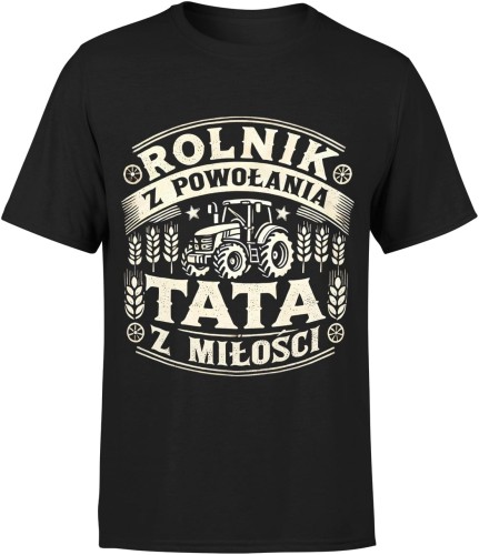 Tata Rolnik dla Rolnika Męska koszulka czarna 