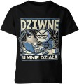 Dziwne u mnie działa dla informatyka programisty IT Dziecięca koszulka 