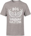 Bóg Honor Ojczyzna Orzeł Biały Męska koszulka 