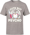 Cute but psycho Kawaii Pingwin Męska koszulka 