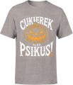 Cukierek albo psikus dynia Męska koszulka szara 