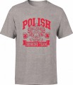 MĘSKA KOSZULKA POLISH DRINKING TEAM SZARA 