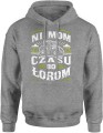 Ni mom czasu bo łorom traktor z traktorem Męska bluza z kapturem szara 