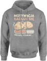 Kapibara Capybara Motywacja Ładuje Się Męska bluza z kapturem szara 