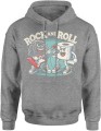 Rock And Roll Męska bluza z kapturem szara 