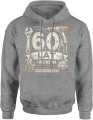 60 lat na oryginalnych częściach narzędzia Męska bluza z kapturem szara 