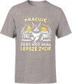 Pracuję żeby kot miał lepsze życie Męska koszulka 