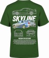 Nissan Skyline Gtr Męska koszulka  zielona 