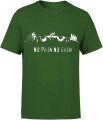 No Pain No Gain treningowa na siłownie Męska koszulka  zielona 