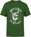 Rock Always in my soul rockowa Męska koszulka  zielona 