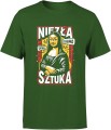 Niezła Sztuka Leonardo Da Vinci Mona Lisa Męska koszulka  zielona 