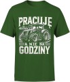 Pracuje na hektary a nie na godziny traktor Męska koszulka 