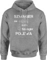 MĘSKA BLUZA SZWAGIER Z KAPTUREM szara 